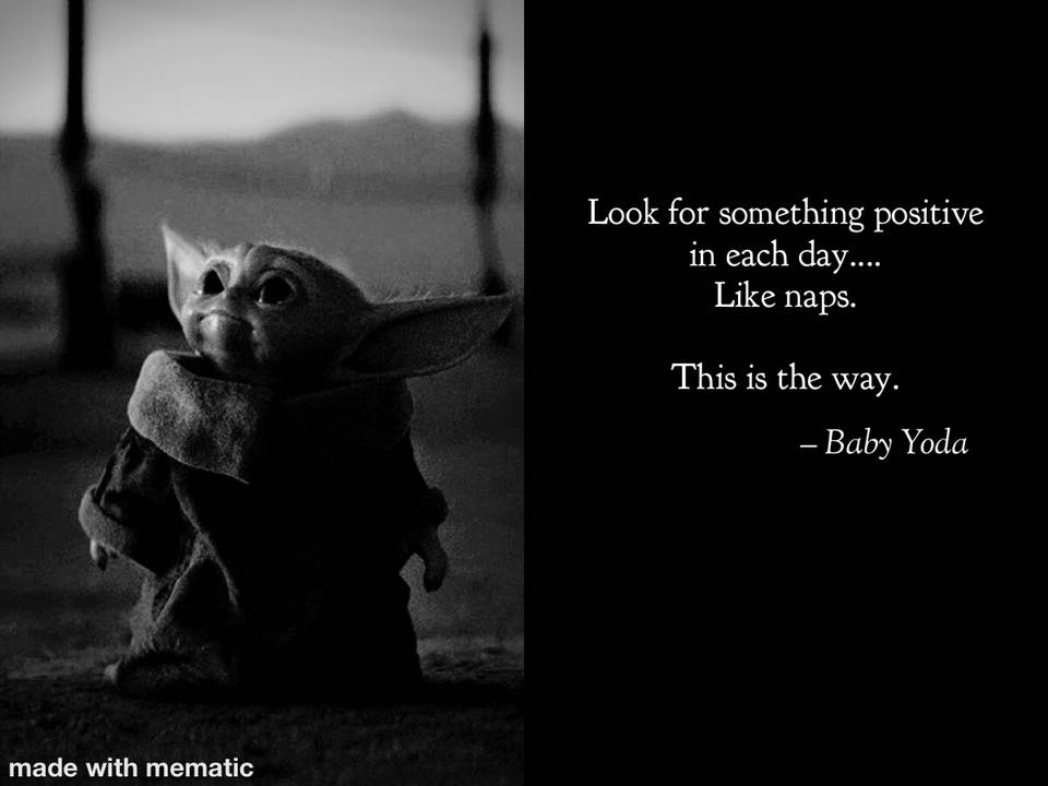The meme is a humorous image of Baby Yoda from the Star Wars series, with a caption that reads: "When you're trying to nap but someone keeps bothering you". The image depicts Baby Yoda looking annoyed and frustrated, with a hint of a scowl on his face, implying that he's being disturbed from his nap.